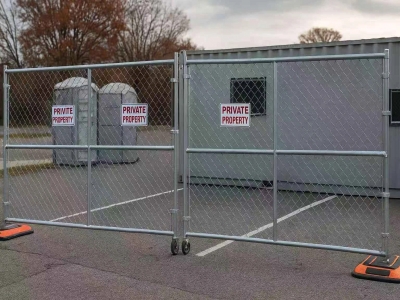 Galvanized Chain Link Temporary Fence Panel with Gate